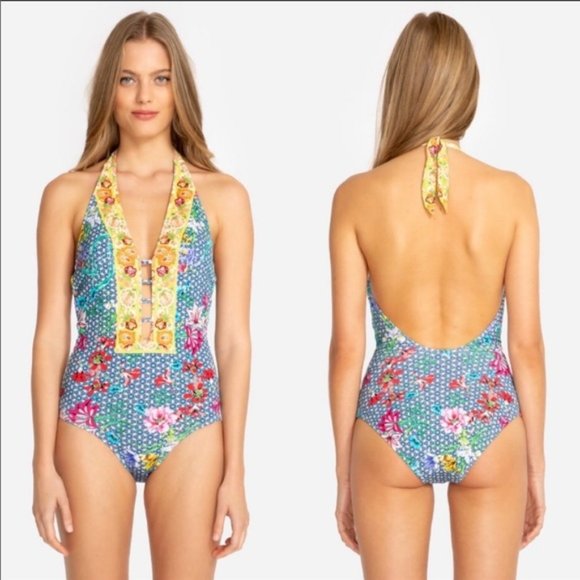 Johnny Was Other - Johnny Was Seaton one piece plunging multi size L